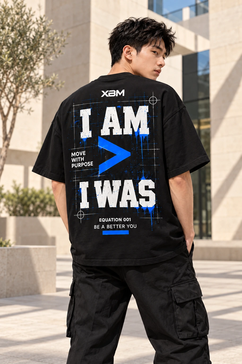 I AM > I WAS — Oversized T-Shirt — back artwork